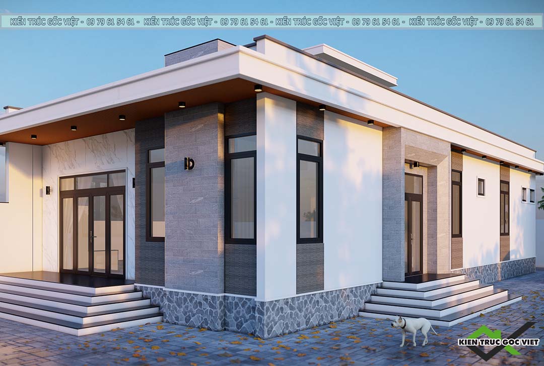 Thiết kế nhà cấp 4 mái bằng