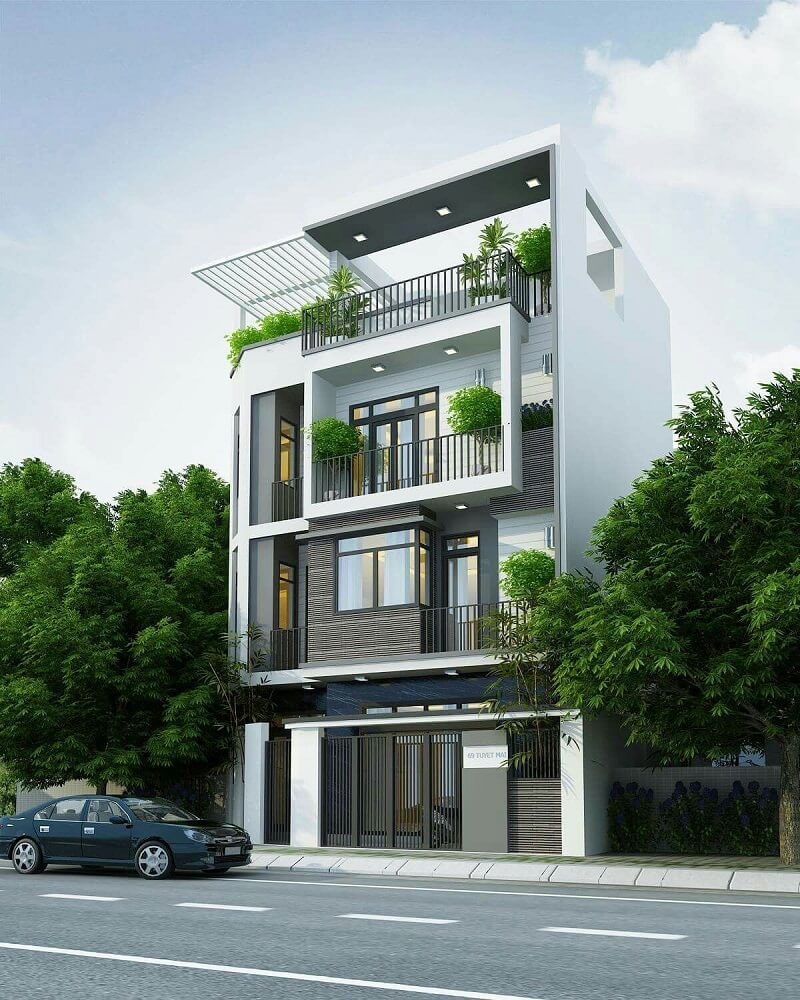 thiet ke nha mat tien 8m sau 10m
