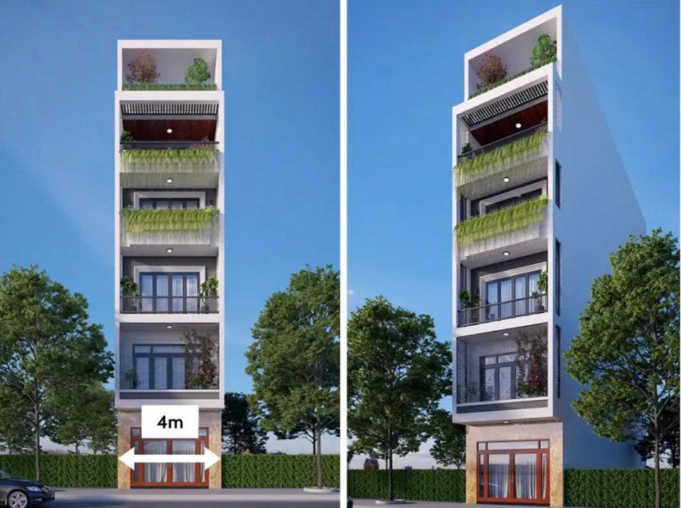 Thiết kế nhà phố nhỏ gọn 4m mặt tiền Bình Dương thiet ke nha pho nho gon 4m mat tien binh duong