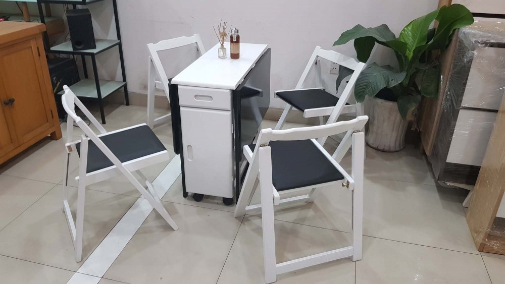 Bàn Ăn Thông Minh xếp gọn 4 ghế Vba14 Bàn Ăn Thông Minh xếp gọn 4 ghế Vba14