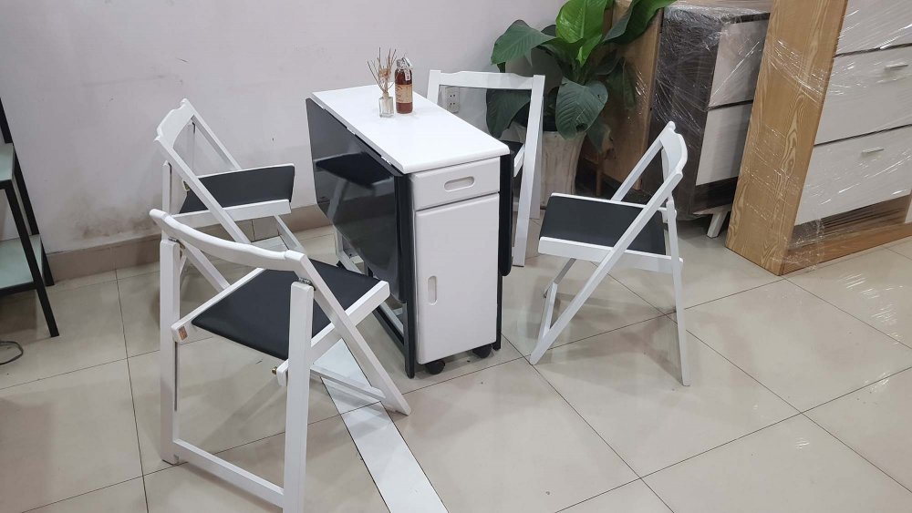 Bàn Ăn Thông Minh xếp gọn 4 ghế Vba14 Bàn Ăn Thông Minh xếp gọn 4 ghế Vba14