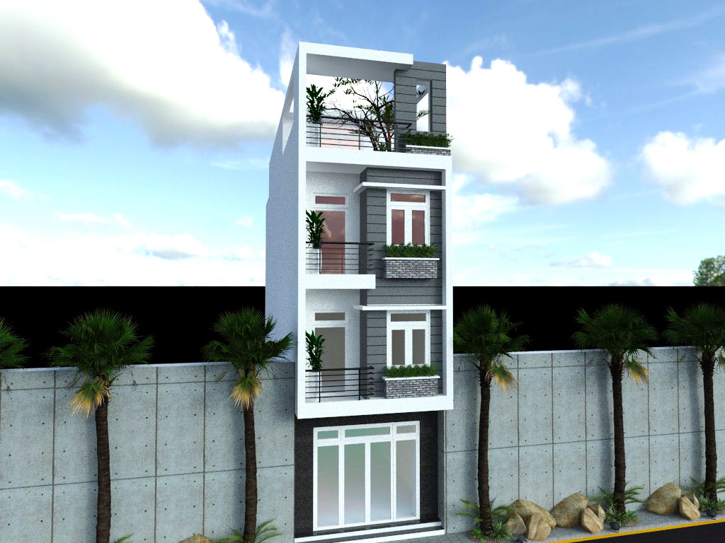 Thiết kế nhà phố giá rẻ ở Dĩ An -Bình Dương 