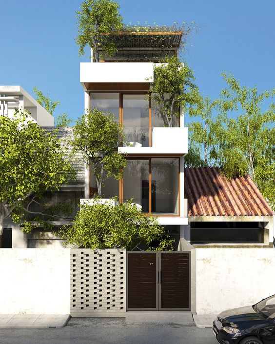 Mẫu nhà phố đẹp với thiên nhiên 
