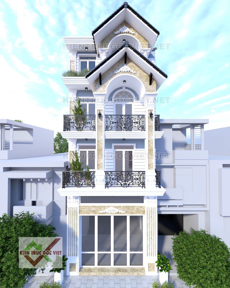 Thiết kế mặt tiền bản vẽ thi công 