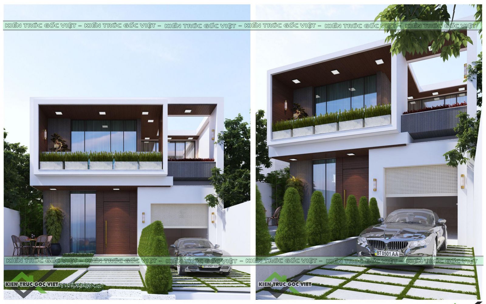 Mẫu mặt tiền nhà 2 tầng đẹp 