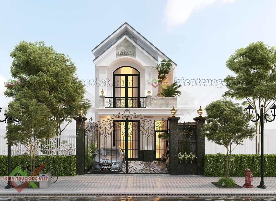 Mẫu nhà phố 2 tầng 