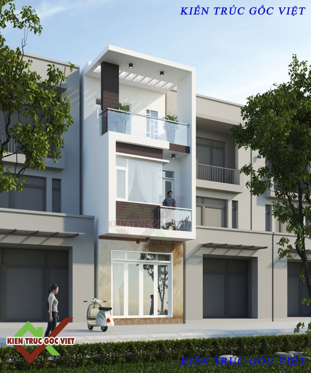 Mẫu nhà phố 3 tầng ở Dĩ an 