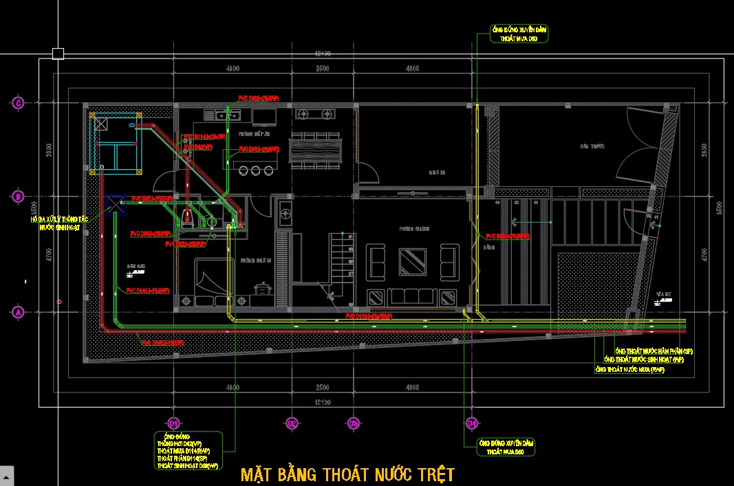 Thiết kế mặt bằng cấp điện , cấp nước 