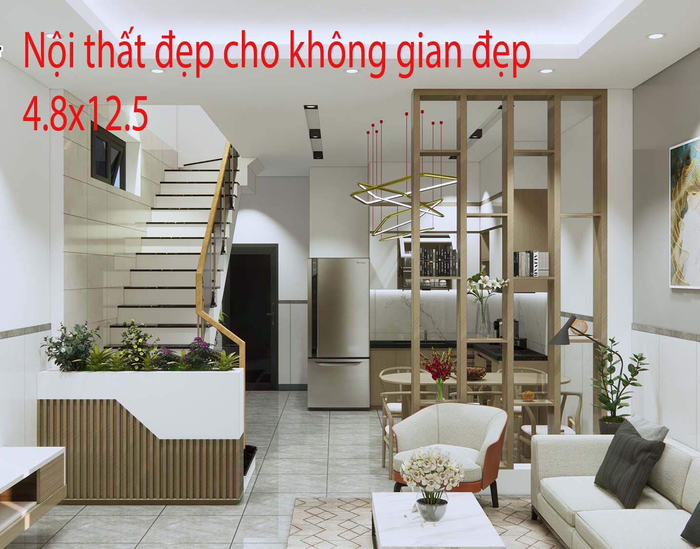 thiet ke noi that nha pho 2 tang 48 x 125m