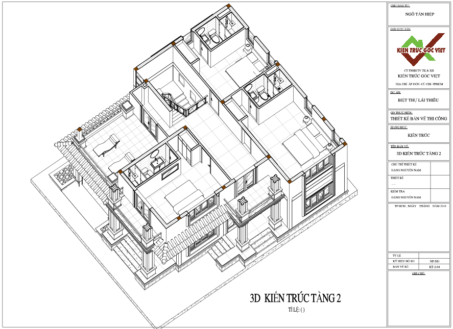 Mặt bằng 3d tầng 2