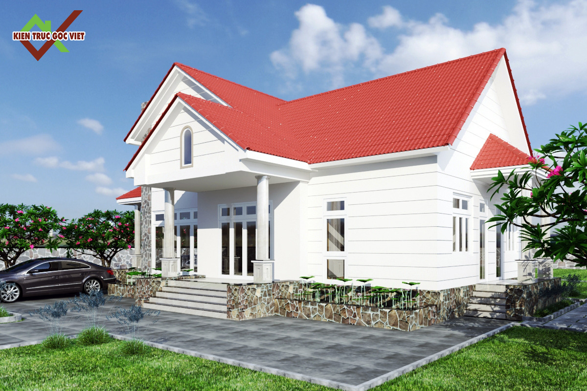 Mặt tiền hông biệt thự vườn 