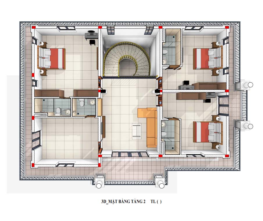 Thiết kế mặt bằng biệt thự 