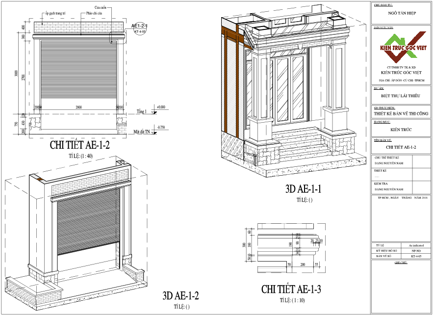 Bổ chi tiết 3d , 2d