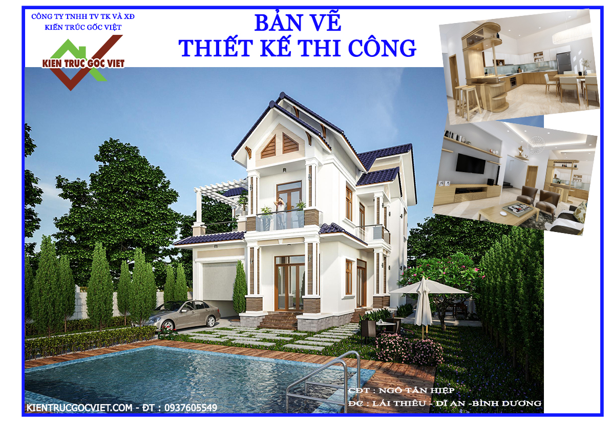 Mẫu nhà biệt thự 2 tầng