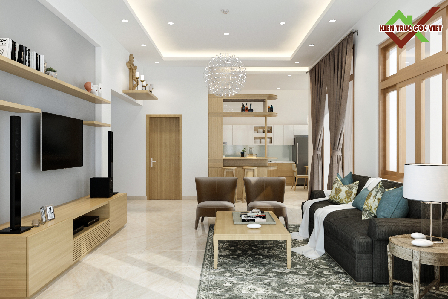 thiết kế nội thất phòng khách 