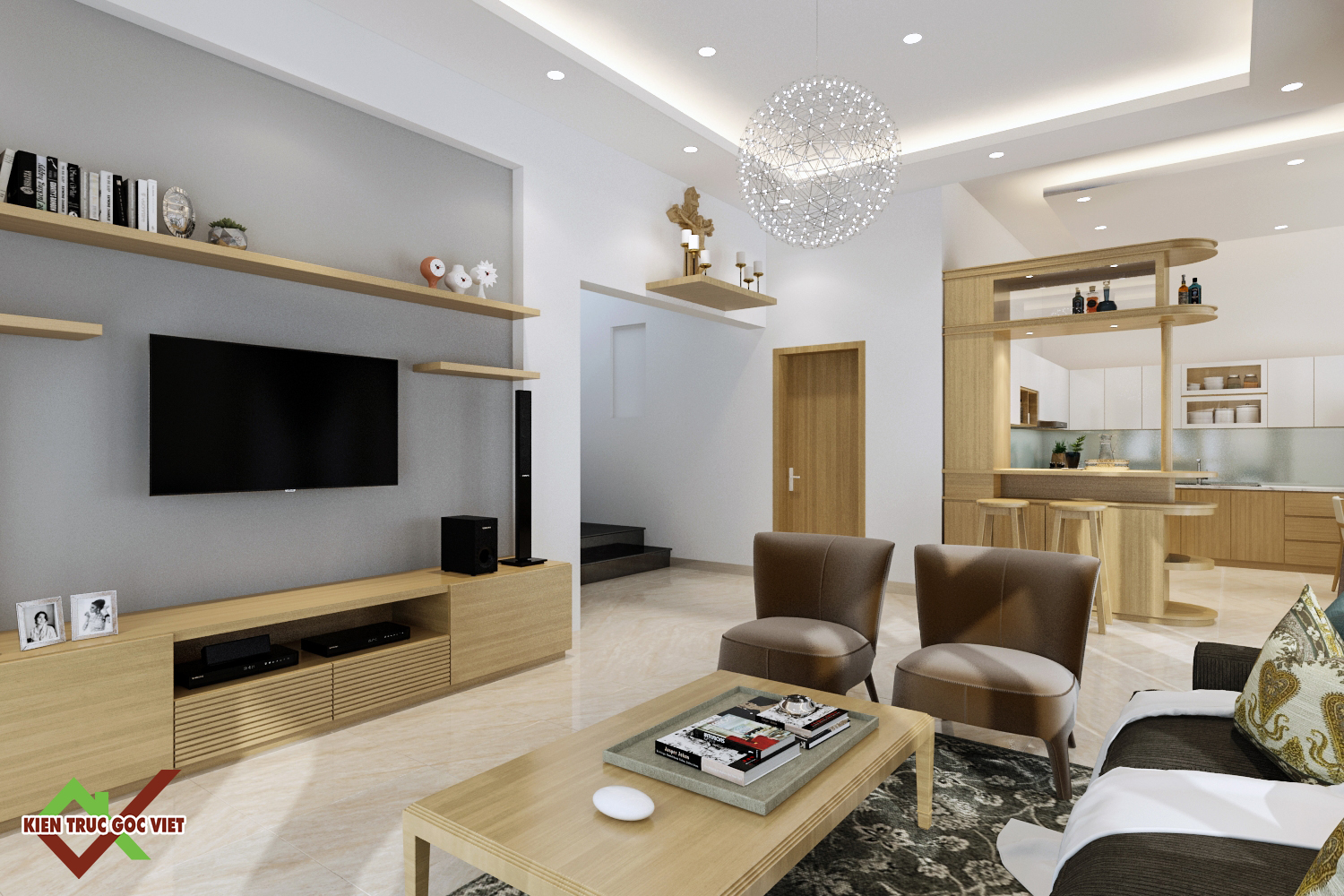 Thiết kế nội thất phòng khách cực đẹp 