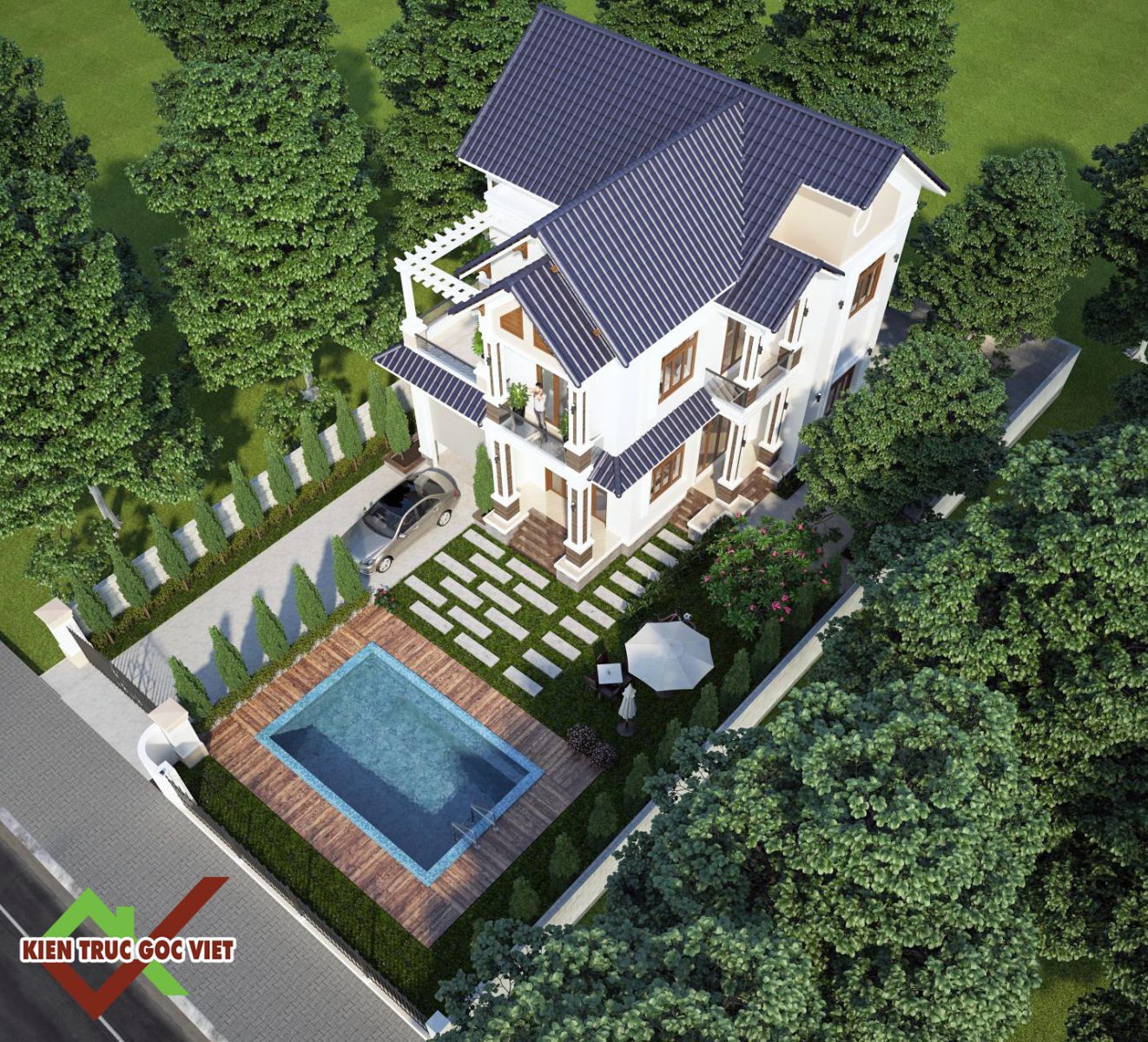 Thiết kế biệt thự vườn cực đẹp ở Thuận An