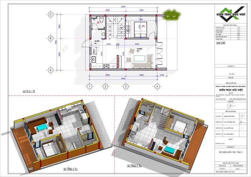 Mẫu thiết kế nhà ống 2 tầng 
