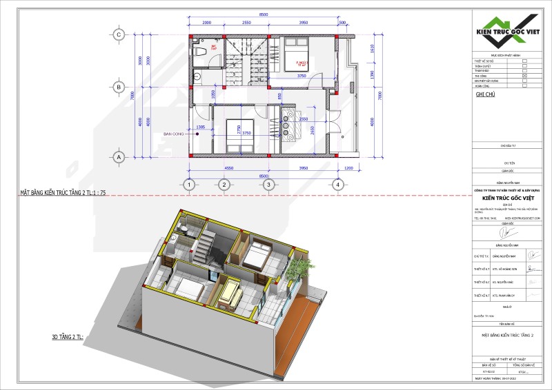 Mẫu thiết kế nhà ống 2 tầng 