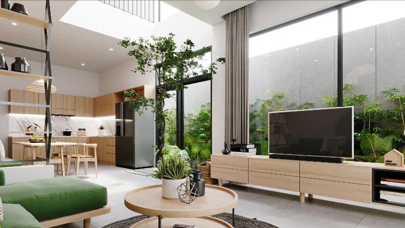 Thiết kế biệt thự sân vườn ở Hóc Môn