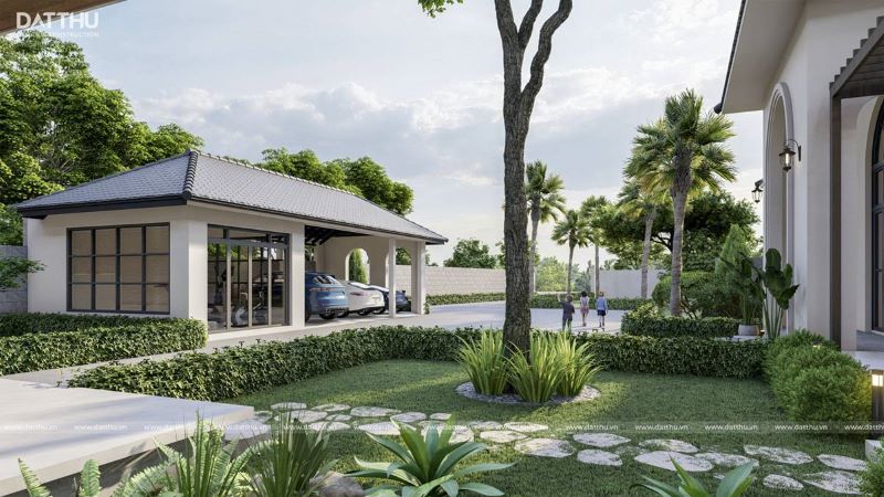 Thiết kế biệt thự sân vườn ở Hóc Môn