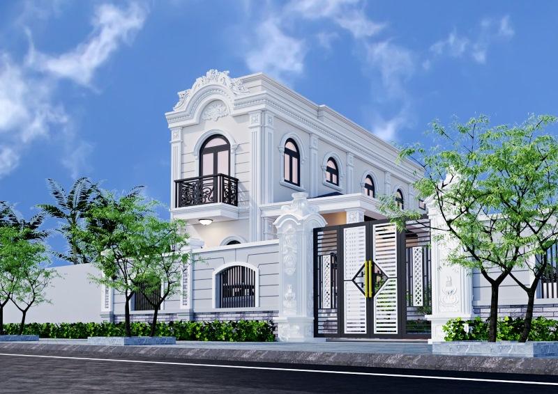 Thiết kế mặt tiền nhà phố ấn tượng ở Củ Chi 