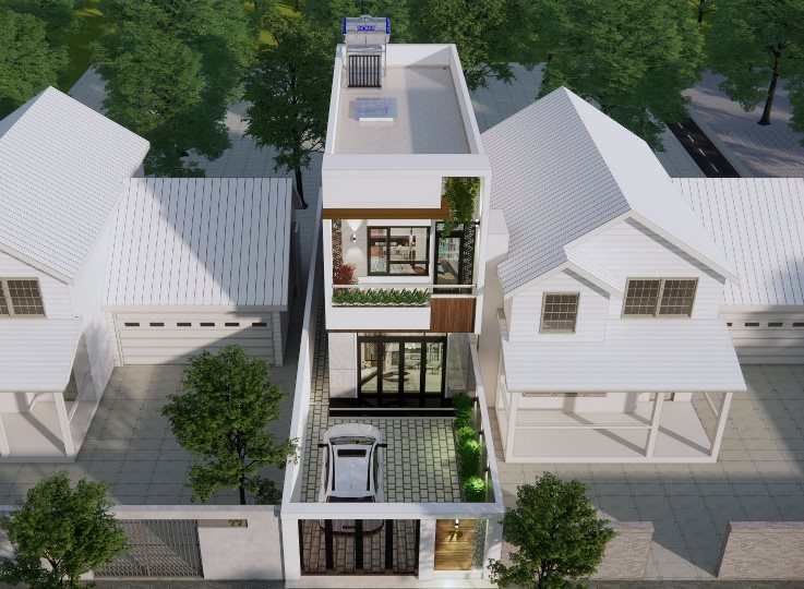 Thiết kế nhà 1 trệt 1 lầu 5x12.5