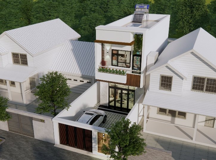 Thiết kế nhà 1 trệt 1 lầu 5x12.5