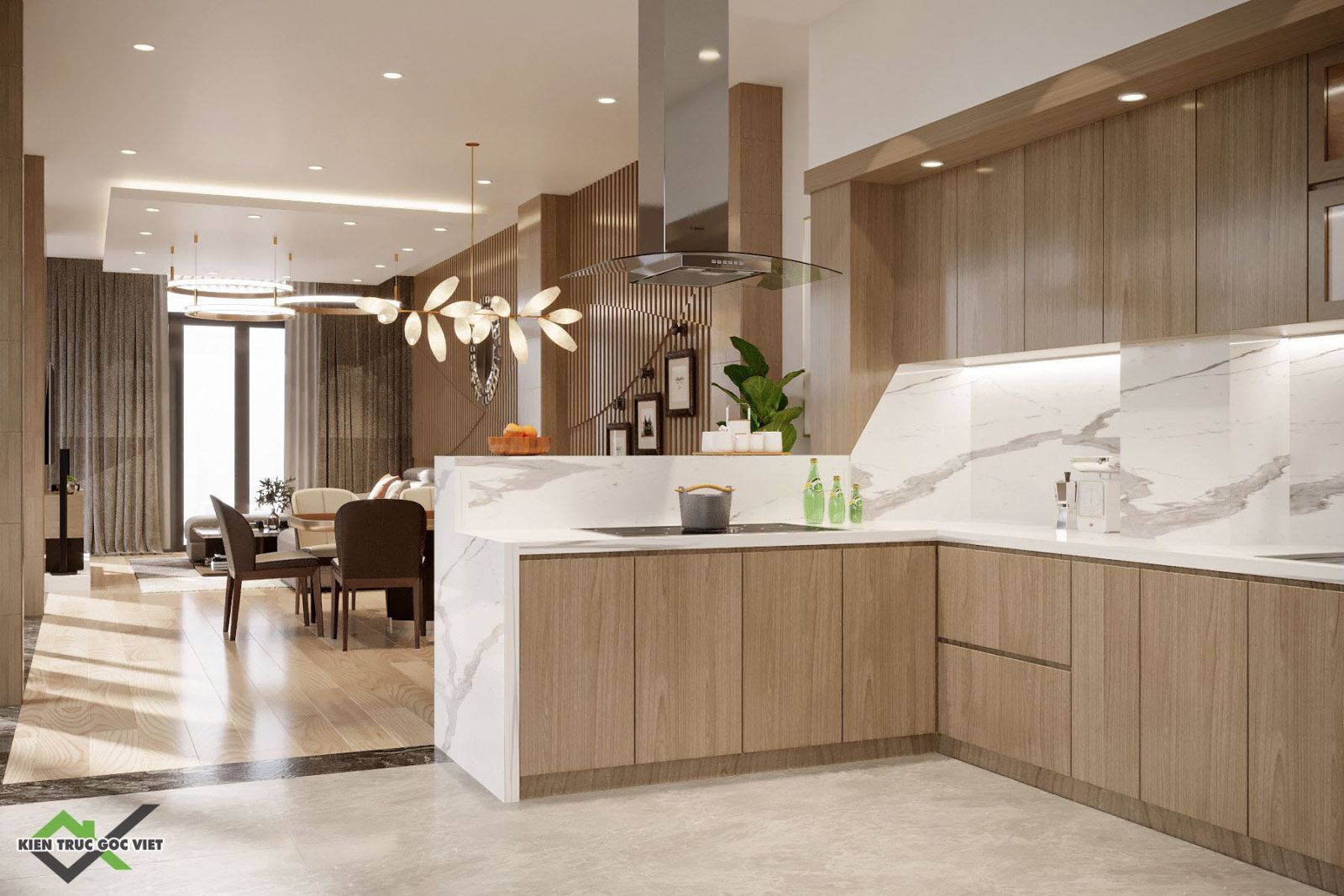 Thiết kế nội thất phòng bếp 2