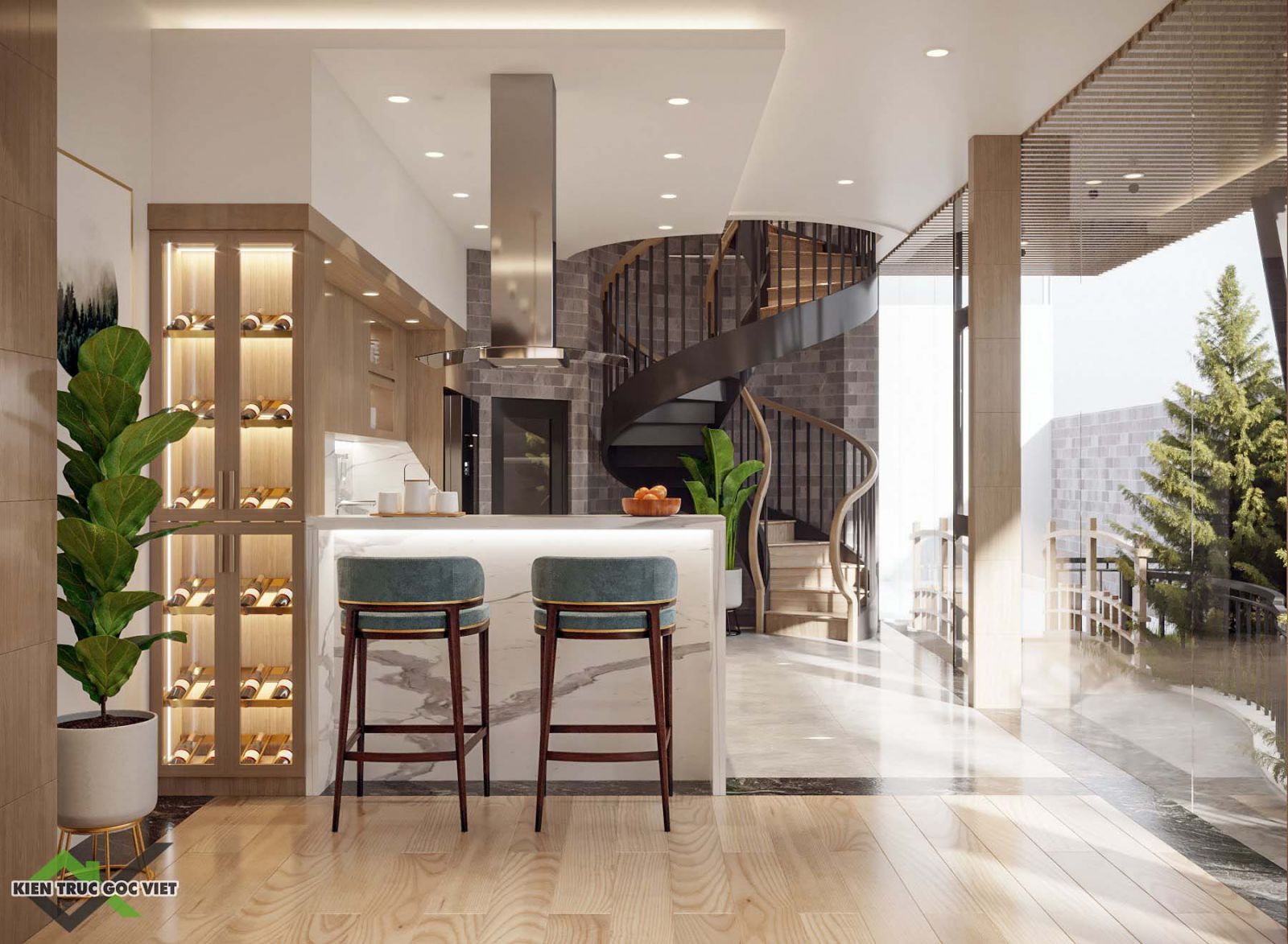 Thiết kế nội thất phòng bếp 1