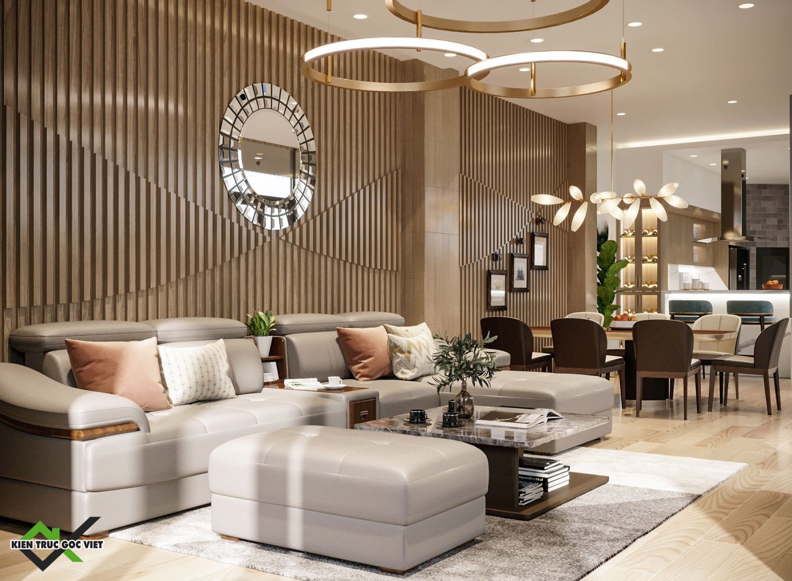 Thiết kế nội thất phòng khách 2