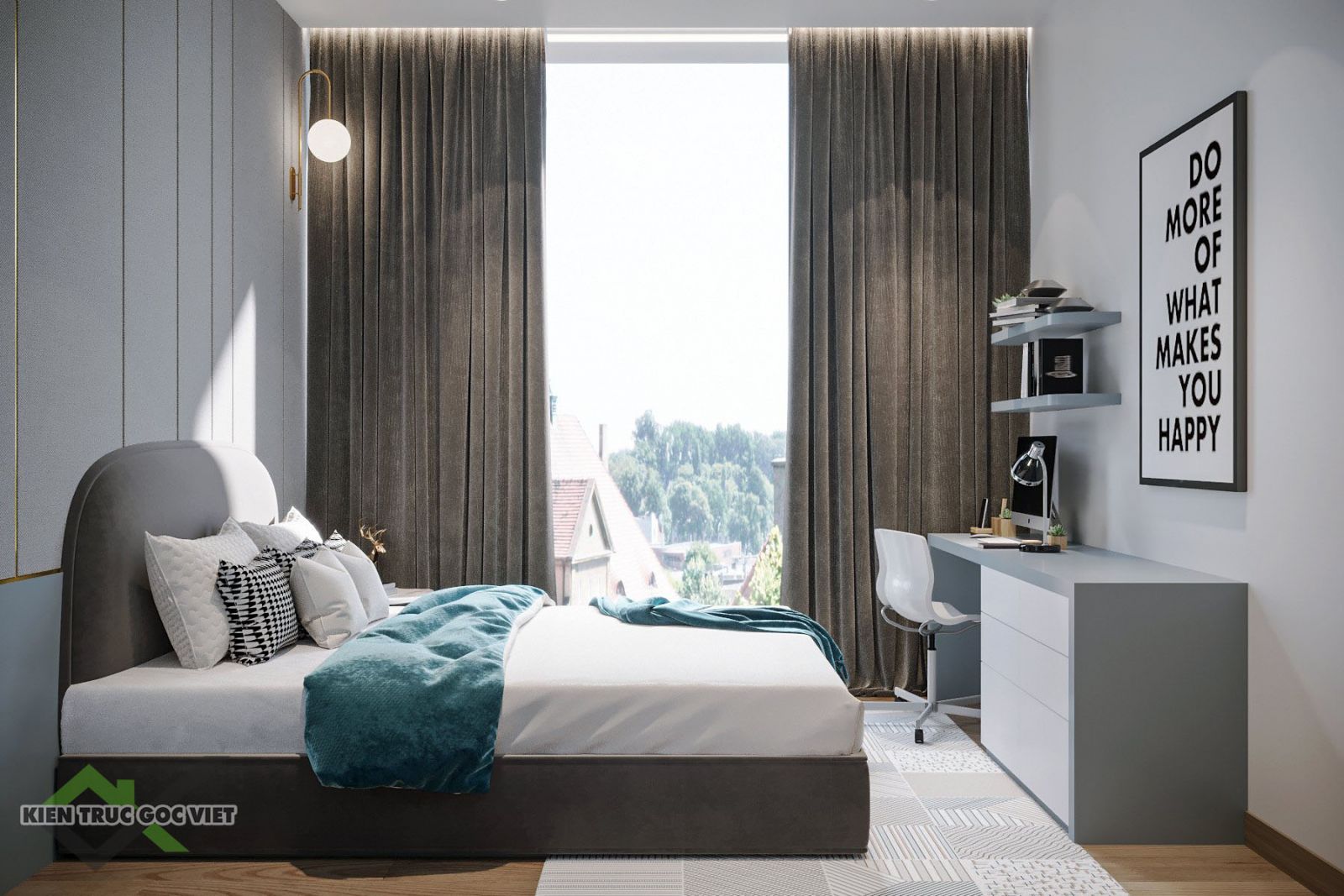 Thiết kế nội thất phòng ngủ bé gái 