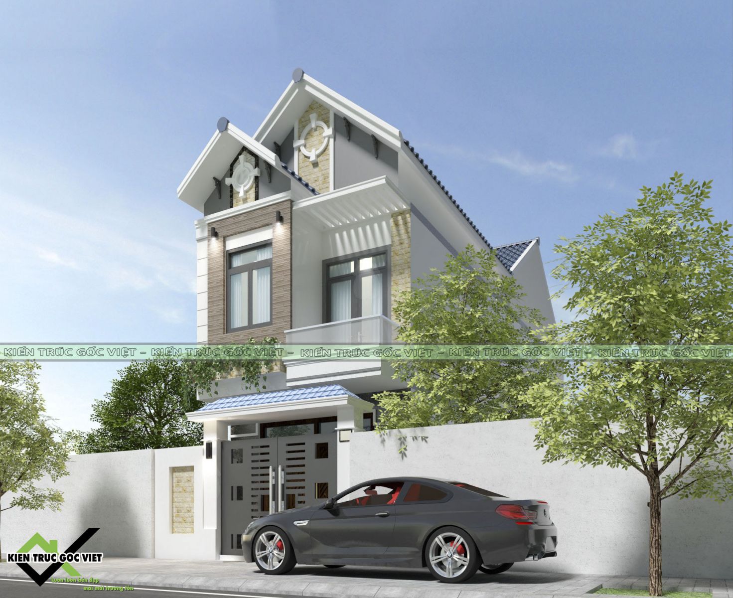 Thiết kế nhà phố 2 tầng 