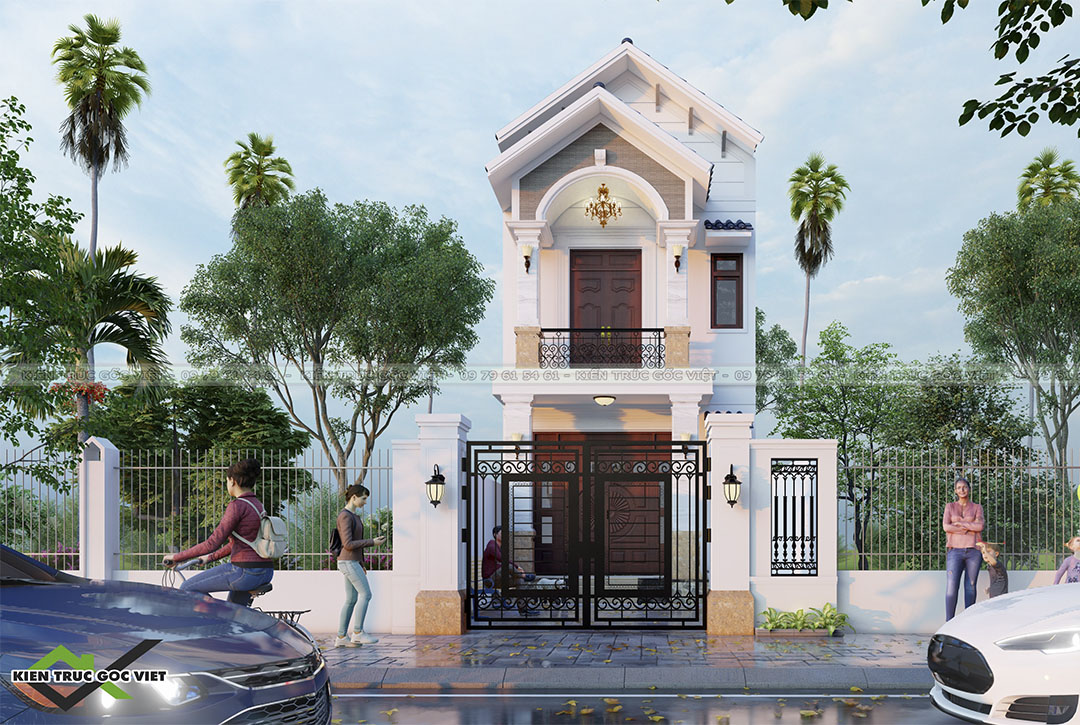 Mặt tiền phối cảnh trước view 3