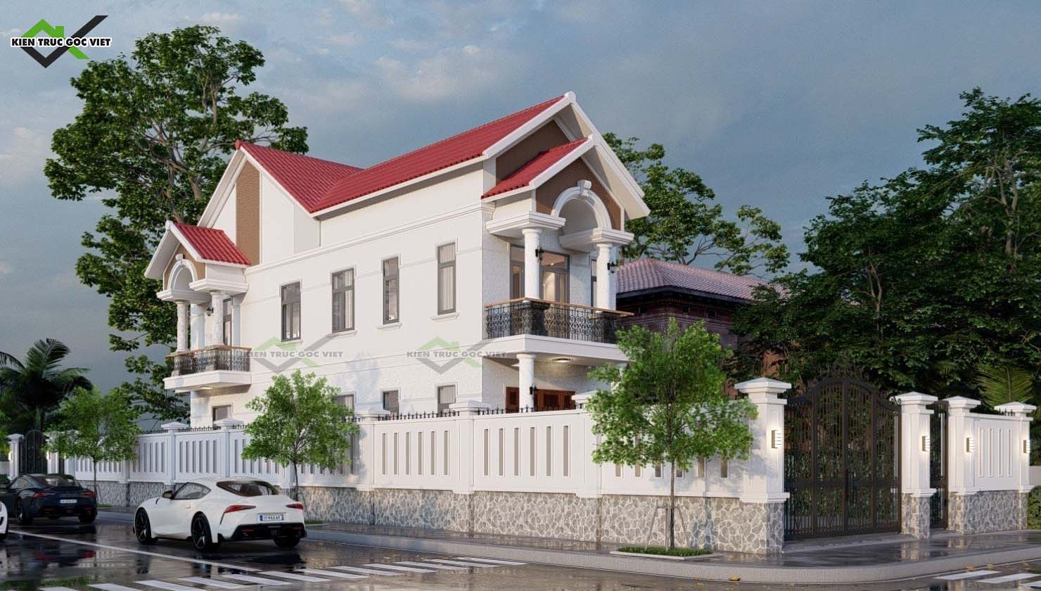 Phối cảnh măt tiền nhà 5 mét ở Củ Chi