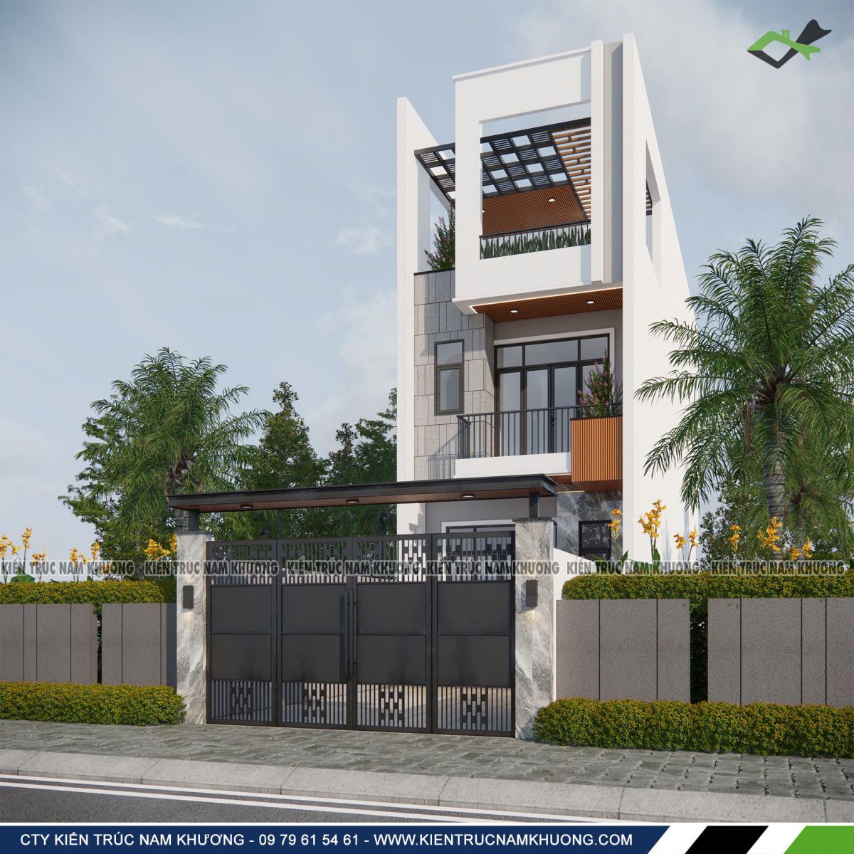 mẫu nhà phố 3 tầng hiện đại
