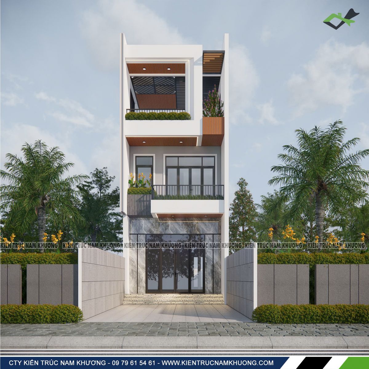 Thiết kế nhà phố vuông vứt 