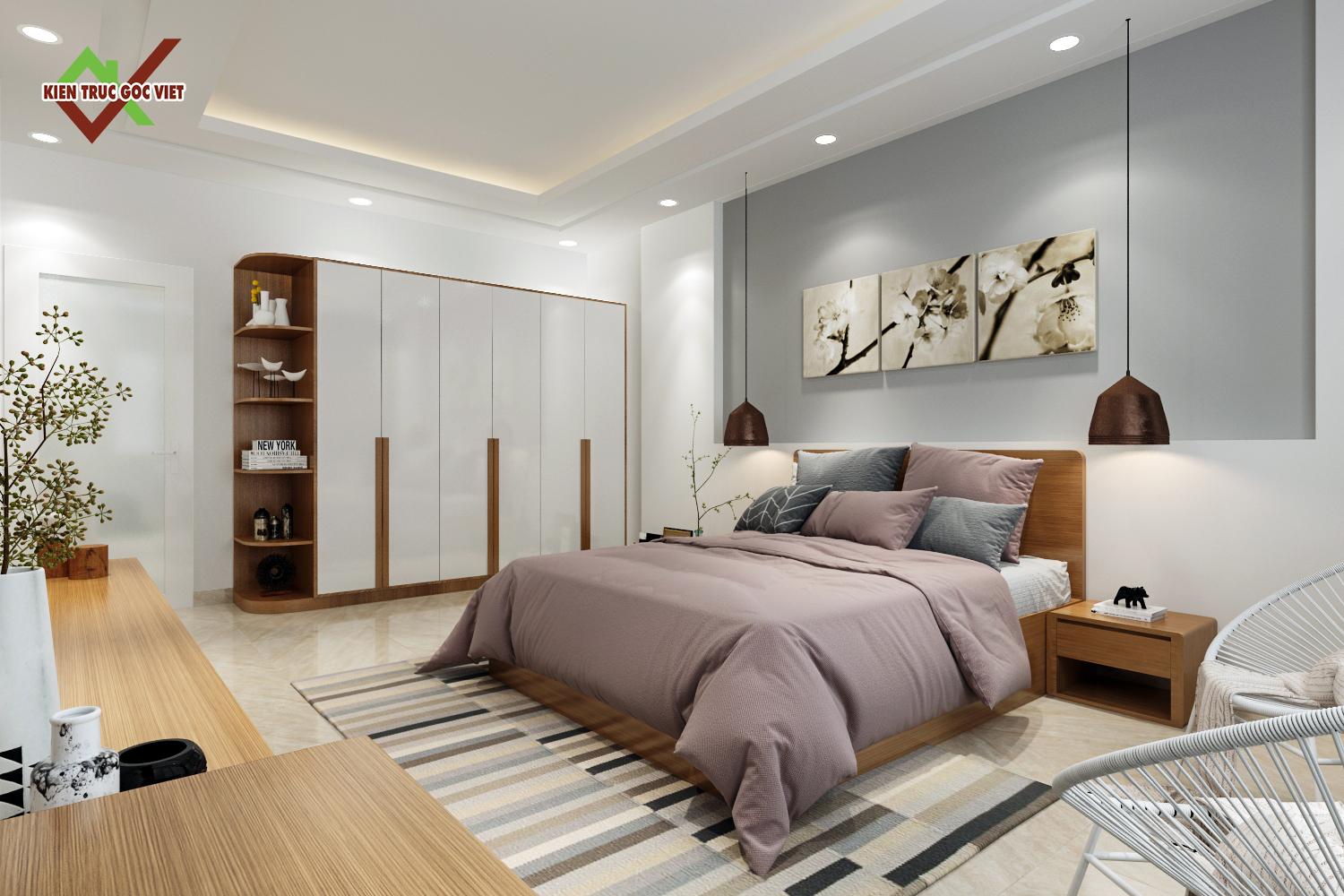 phối cảnh 3d phòng ngủ 