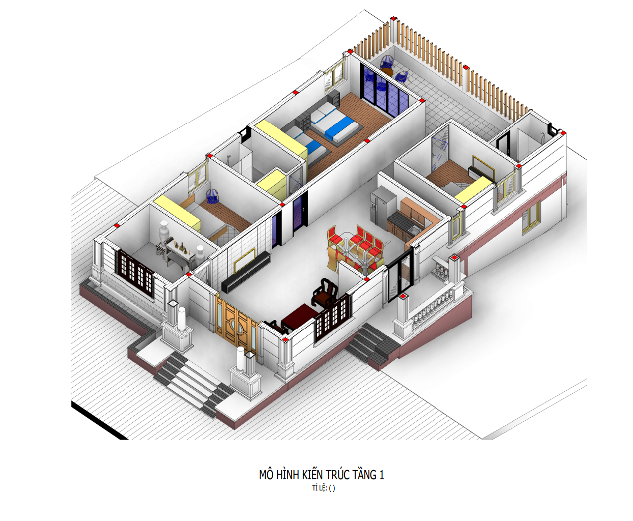mặt bằng phối cảnh 3d