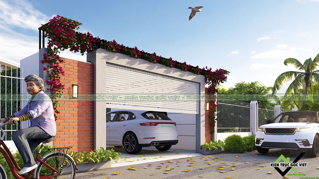 Chi tiết phối cảnh phần cổng trước 