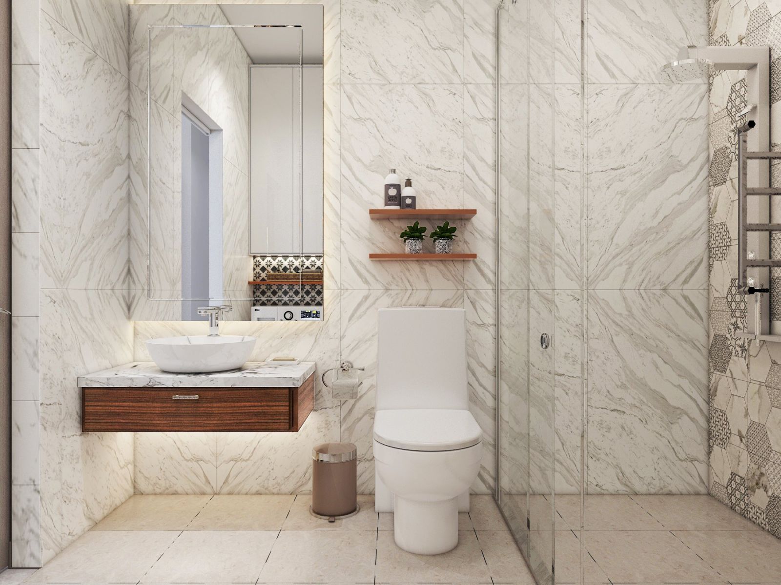 phối cảnh nhà vệ sinh 