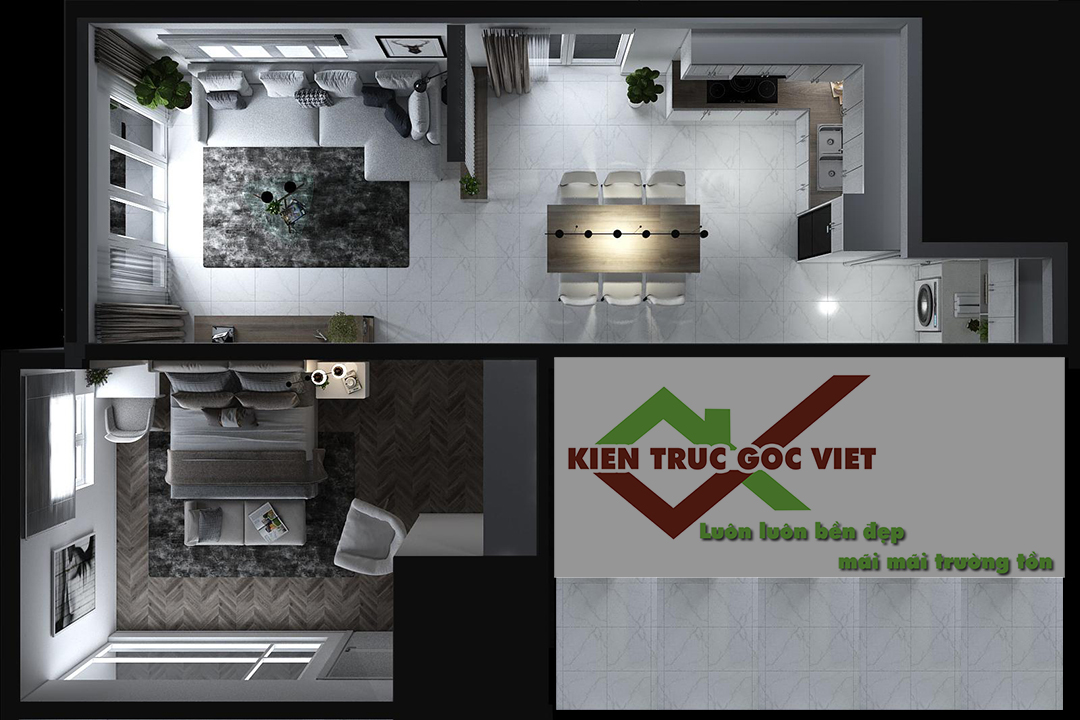 Mặt bằng phối cảnh nội thất 