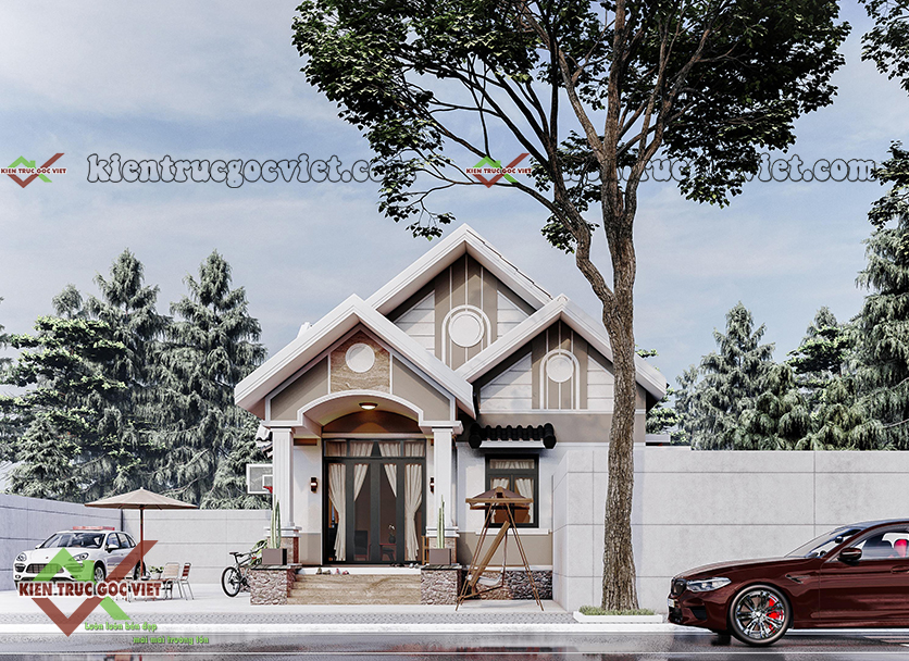 Phối cảnh ngoại thất căn nhà 