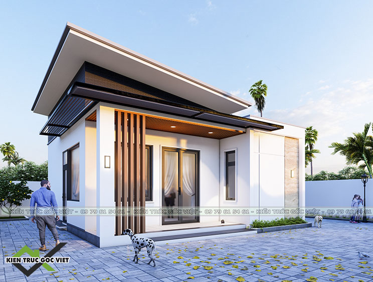 Phối cảnh mặt tiền nhà cấp 4