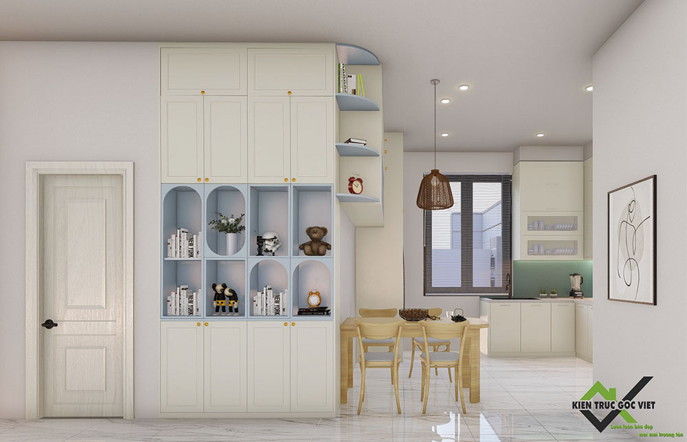 Phối cảnh nội thất các kệ tủ trang trí 