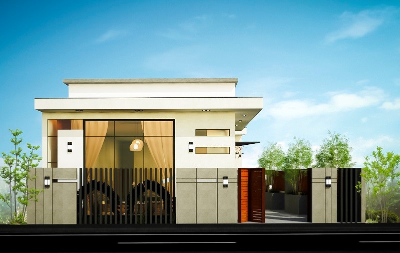 mẫu nhà cấp 4 đẹp phong cách hiện đại 