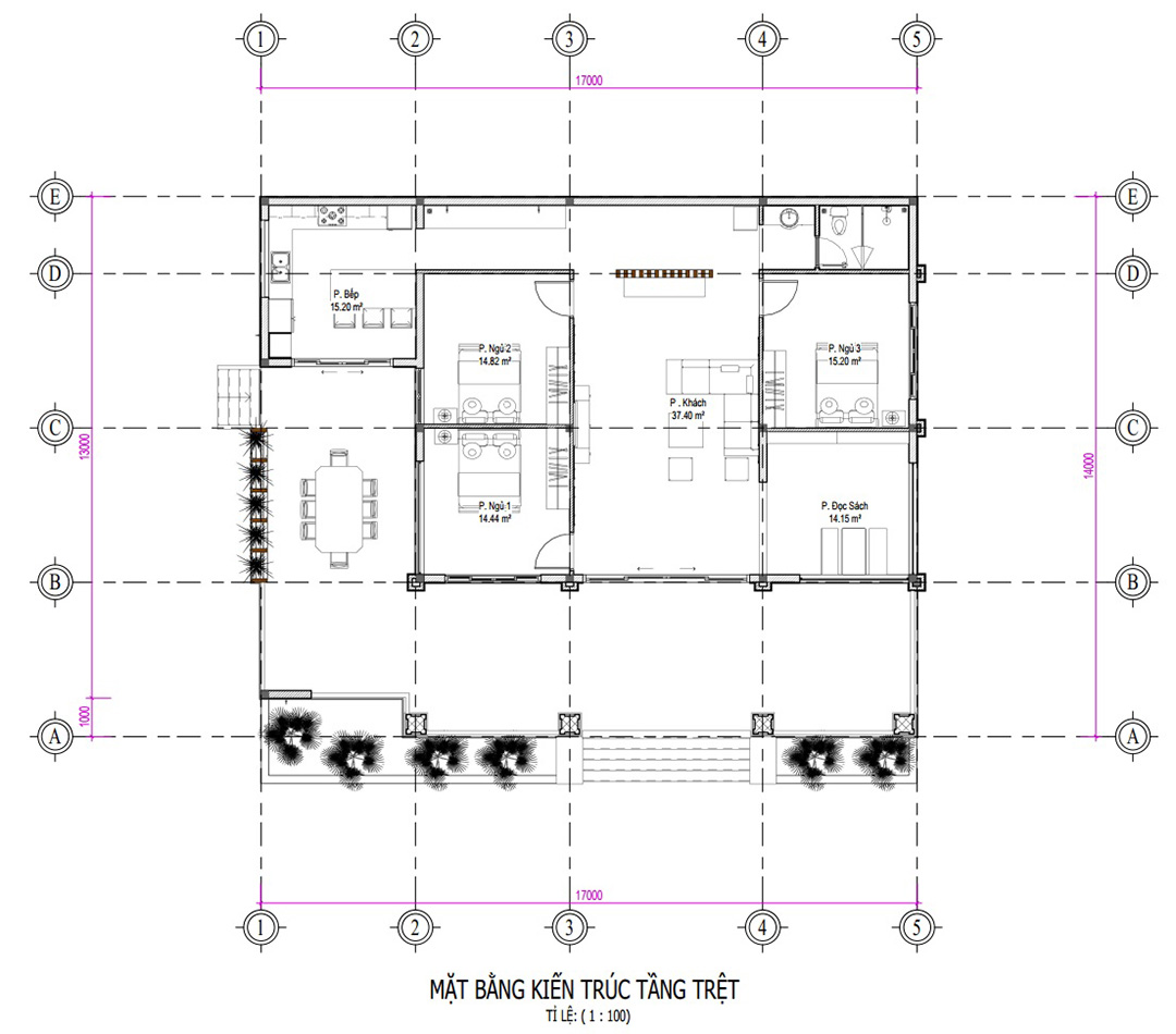 Mặt bằng kiến trúc 2d