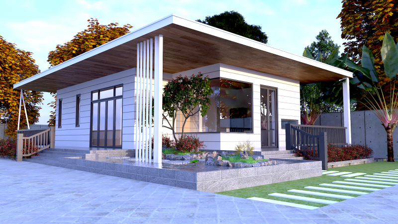 Thiết kế không gian 2 mặt tiền 