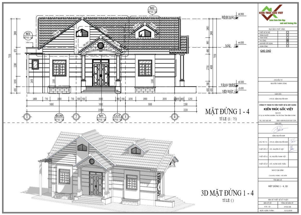 Triển khai 2d mặt đứng 