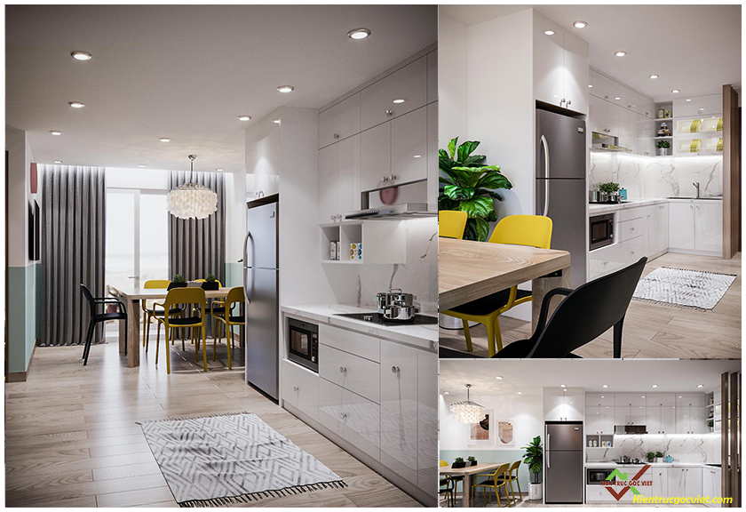 Thiết kế nội thất phòng bếp v2